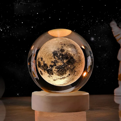 Lampara Esfera De Cristal Luna 🌕