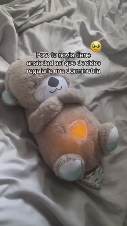 Nutria de peluche para la ansiedad que respira